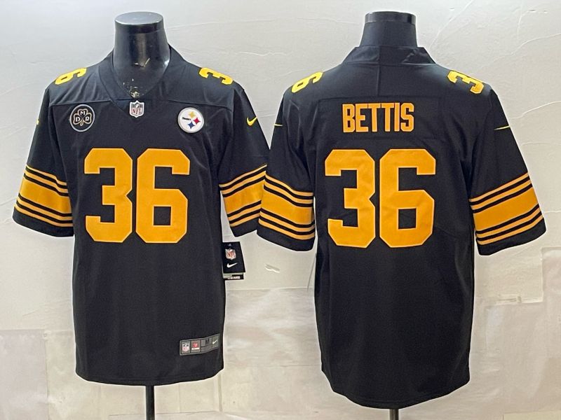 2026 Men Pittsburgh Steelers #36 Bettis Black Nike Limited NFL Jersey style 005